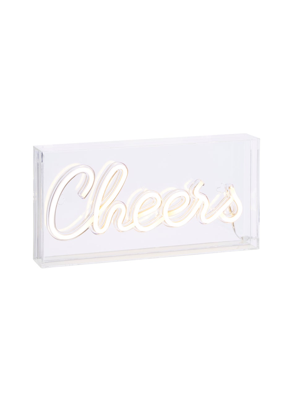 Glow Cheers Acrylic Light Box (15cm x 30cm x 4.6cm)