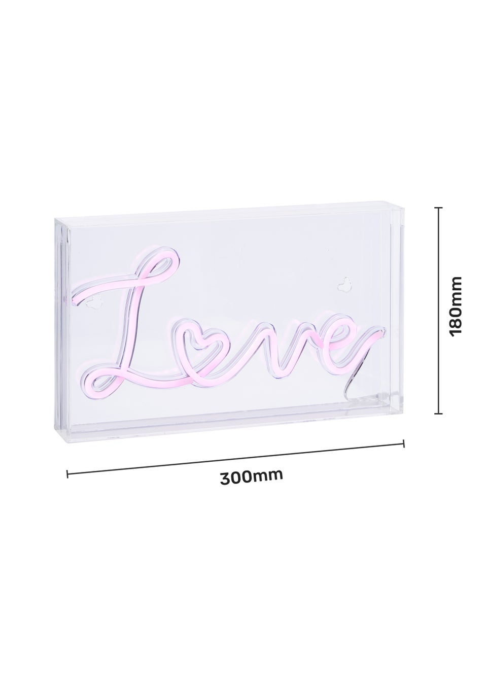 Glow Love Acrylic Light Box (18cm x 30cm x 4.6cm)