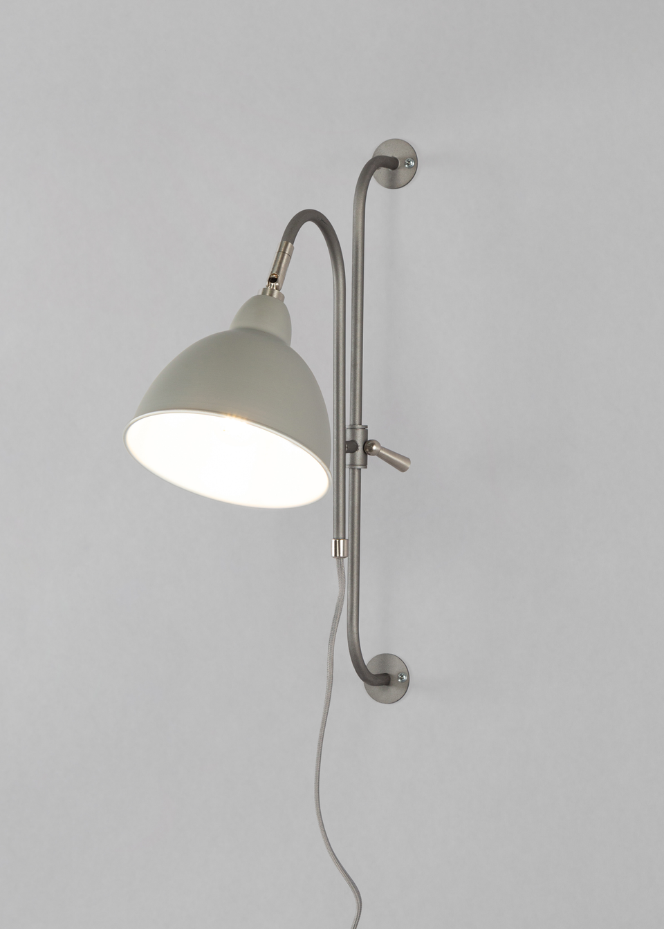 BHS Clark Adjustable Pin-Up Wall Light Pewter And Grey