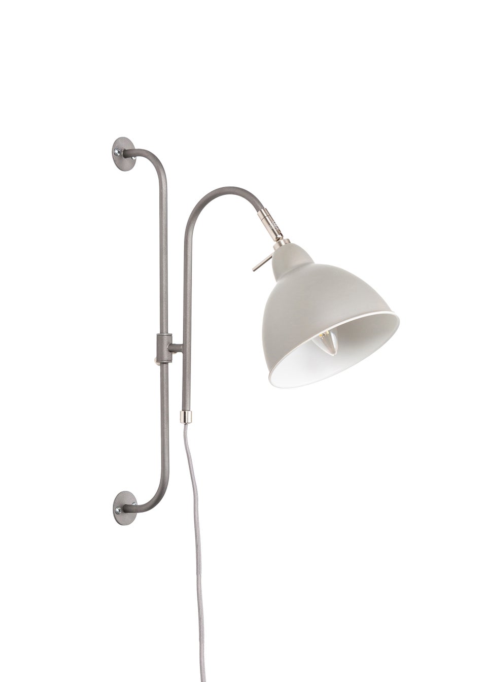 BHS Clark Adjustable Pin-Up Wall Light Pewter And Grey