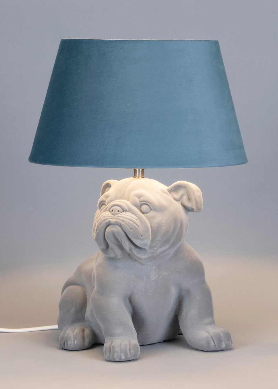 BHS Boris Bulldog Table Lamp Grey Matalan
