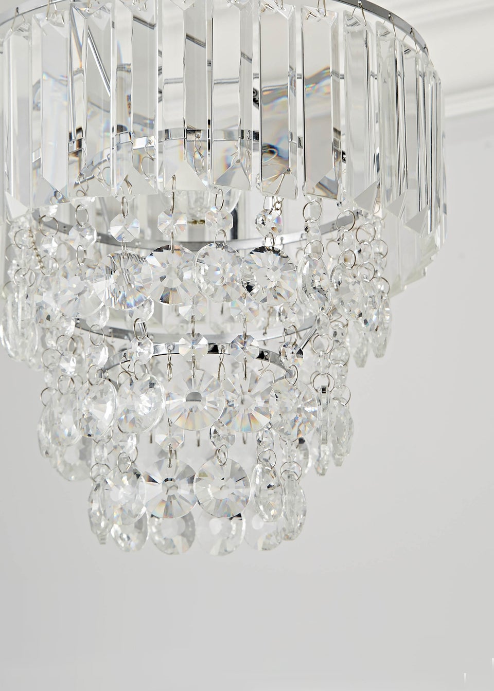 BHS Paladina Easyfit Ceiling Light Chrome (25cm x 25cm)