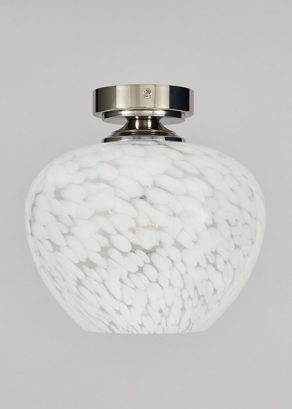 BHS Flakestone Semi Flush Light Satin Nickel