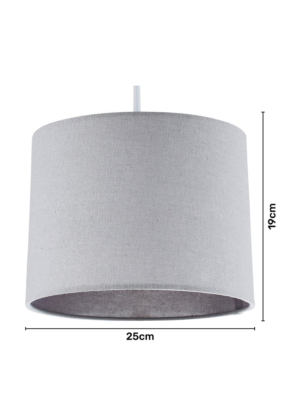BHS Mira 25cm Linen Easyfit Shade Grey (19cm x 25cm)
