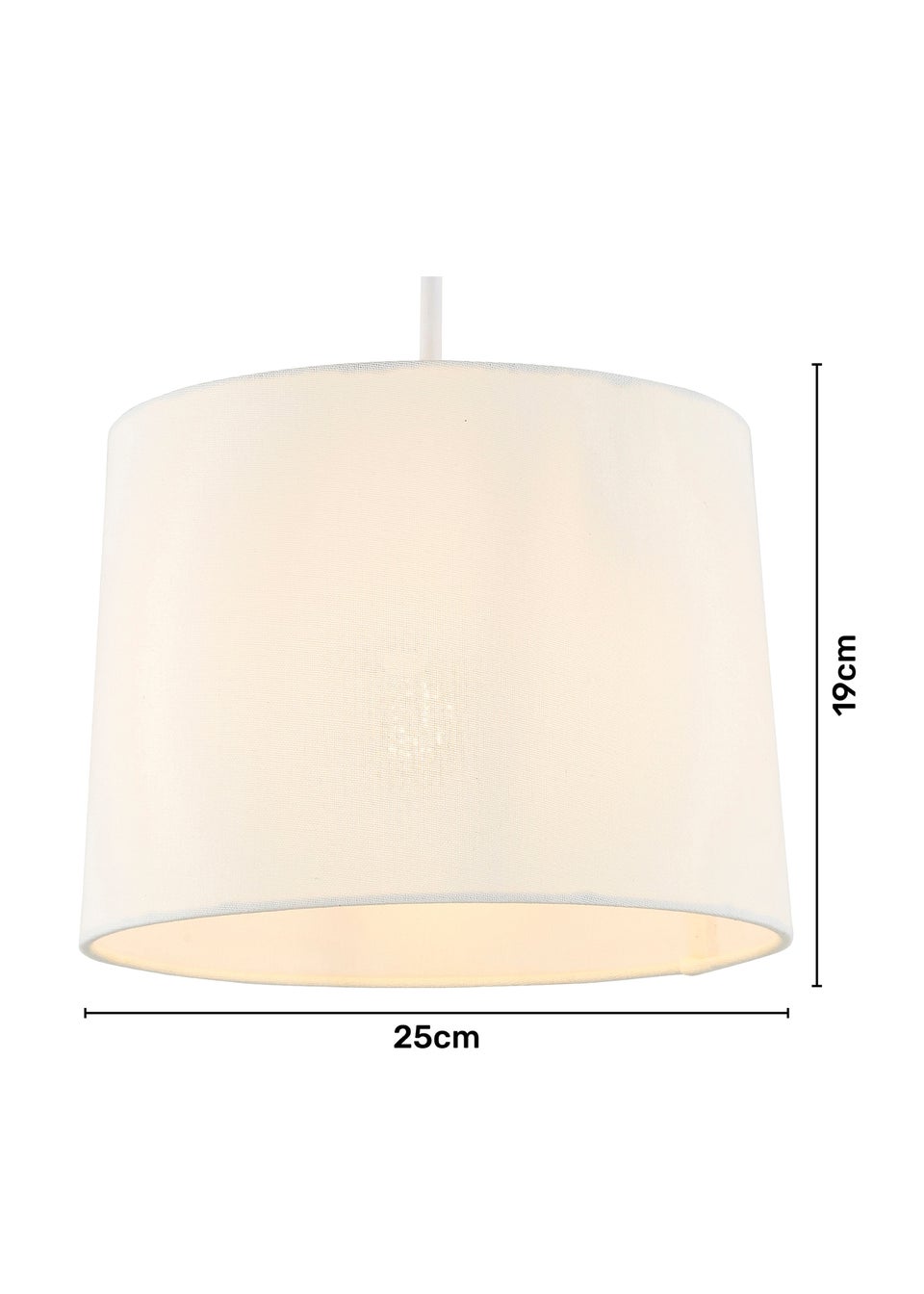 BHS Mira 25cm Linen Easyfit Shade Natural (19cm x 25cm)