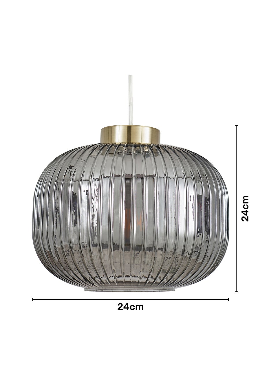 BHS Lyna Easyfit Ceiling Pendant Brass(24cm x 24cm)