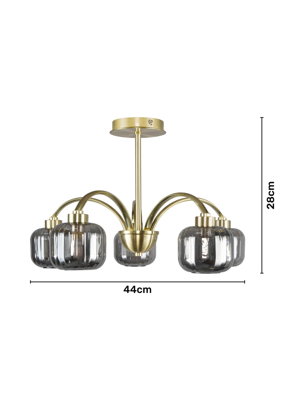 BHS Lyna Flush Ceiling 5 Light (28cm x 44cm)