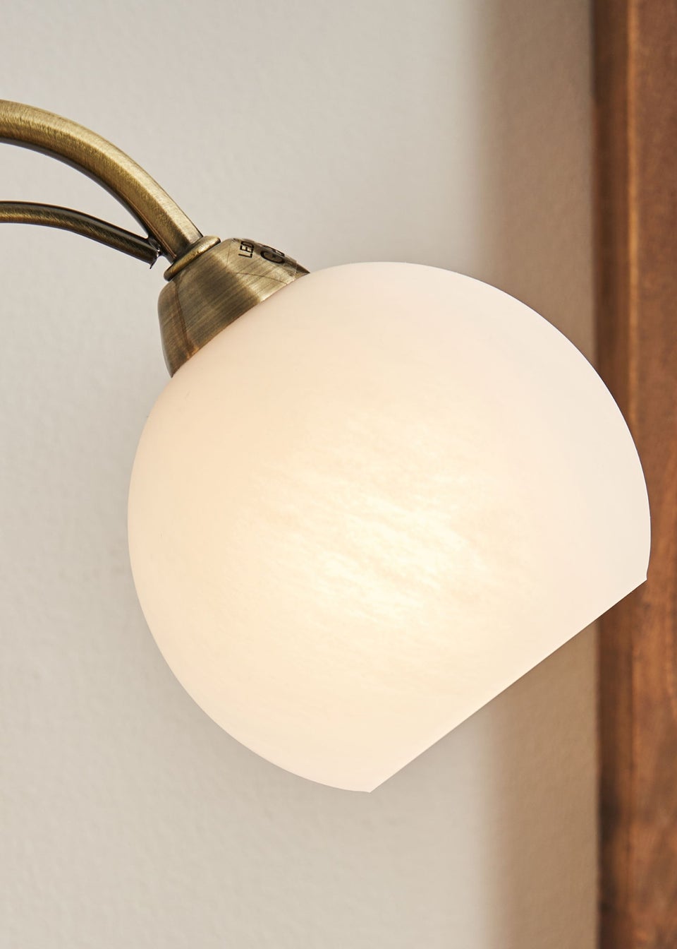 BHS Soni Table Lamp 2 Light Antique Brass (38cm x 31cm)