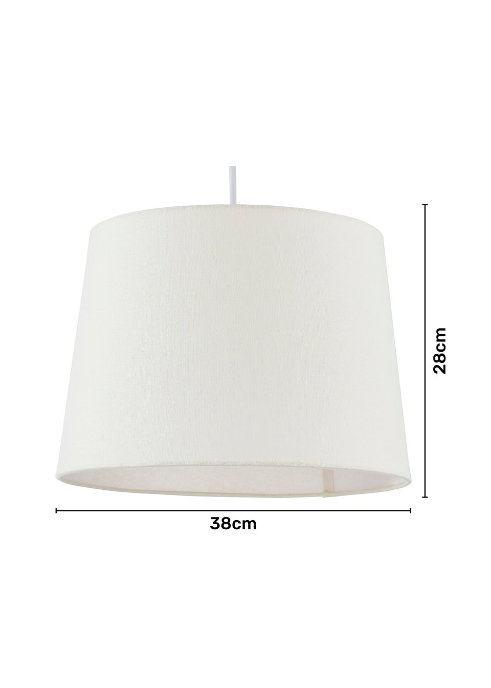 BHS Mira 38cm Linen Easyfit Shade Natural (28cm x 38cm)