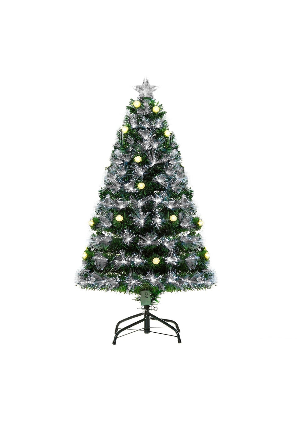 HOMCOM 4ft White Light Artificial Christmas Tree