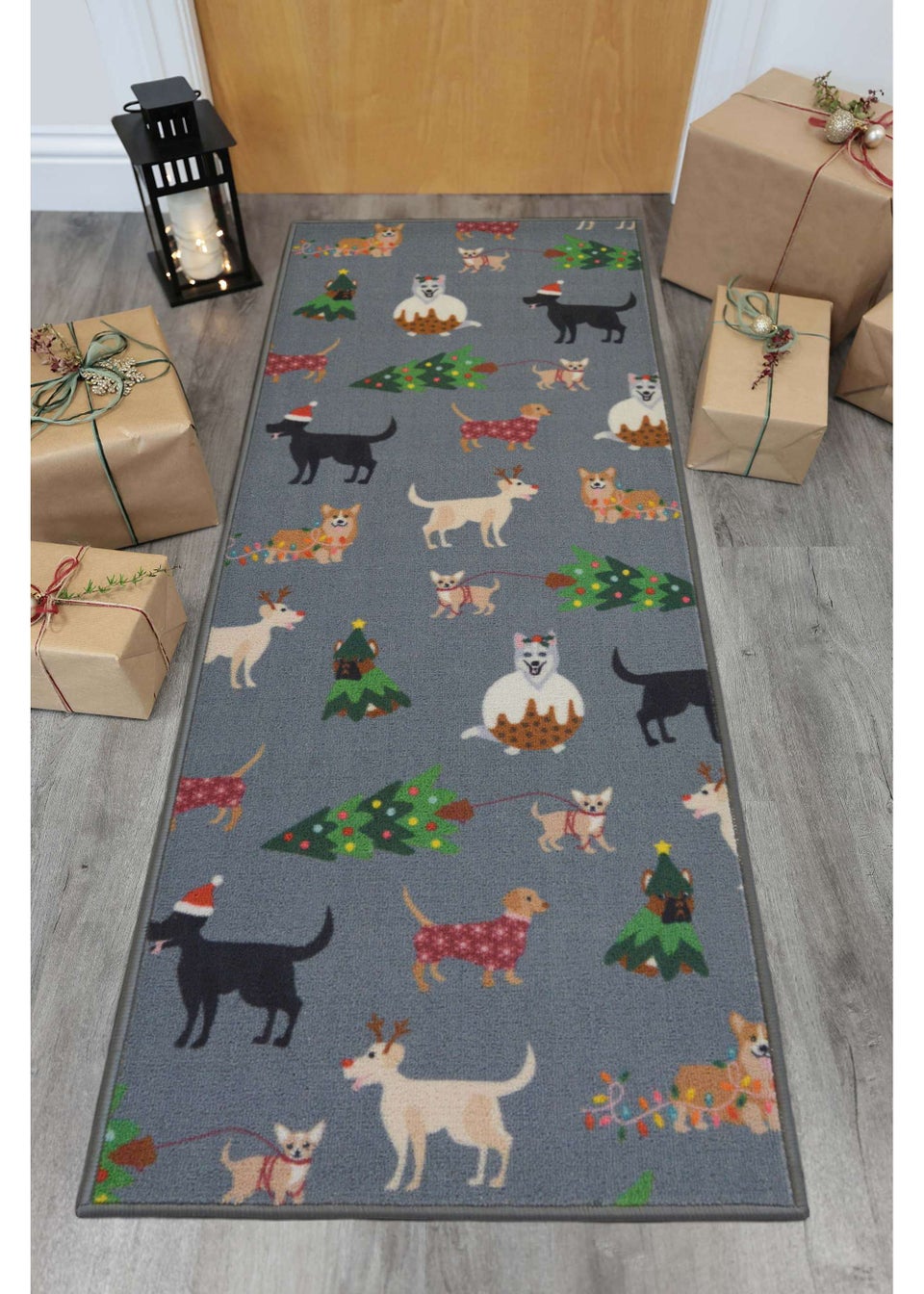 Relay Festive Dogs Runner (57cm x 150cm)