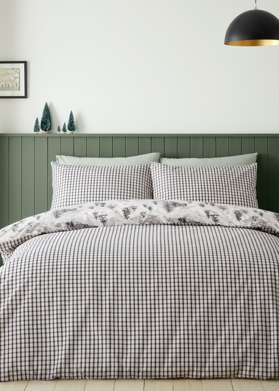 Catherine Lansfield Brushed Cotton Alpine Village Duvet Cover Set
