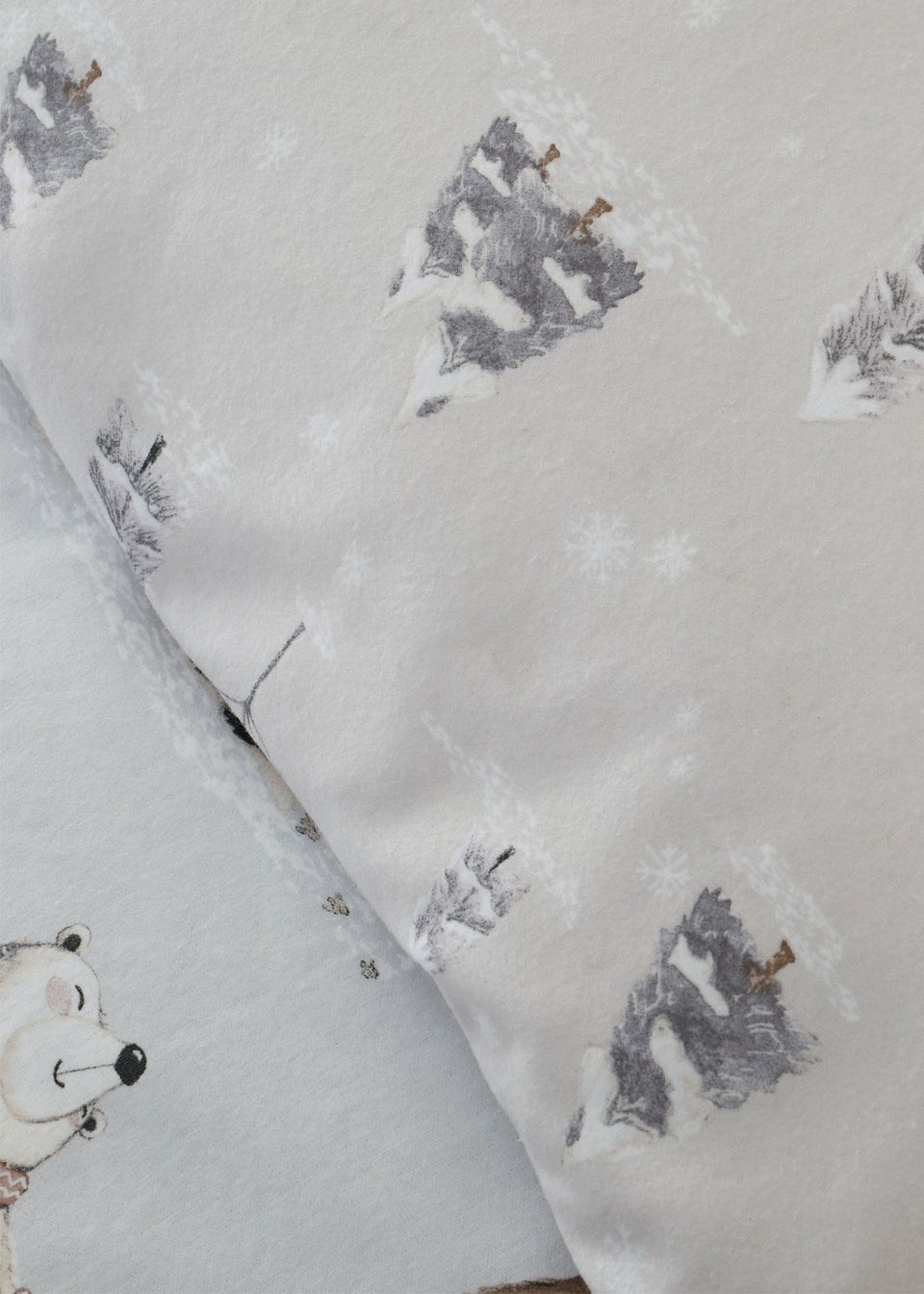 Catherine Lansfield Brushed Cotton Winter Animals Reversible Duvet Cover Set