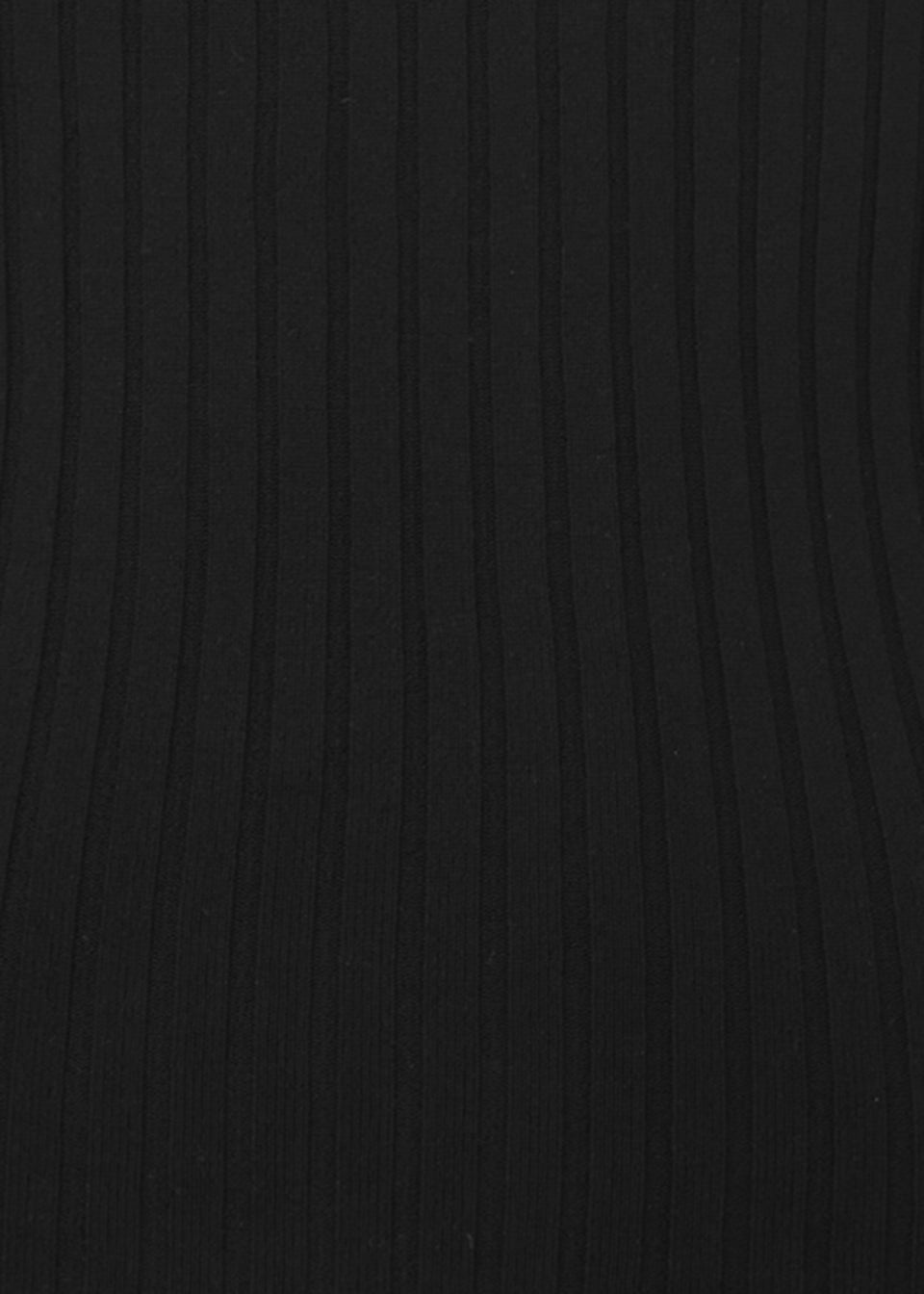 Black Cut Out Ribbed Long Sleeve Jumper
