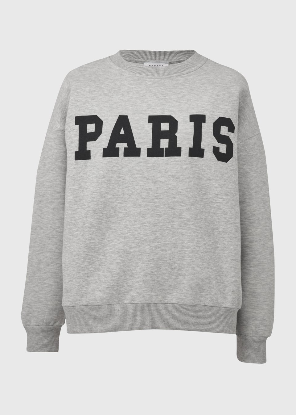 Grey Marl Paris Print Co Ord Sweatshirt - Matalan