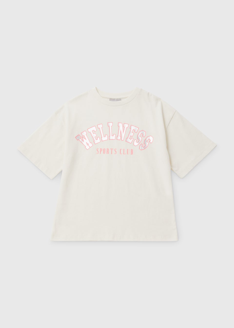 Girls Cream Wellness Print T-Shirt (4-15yrs)