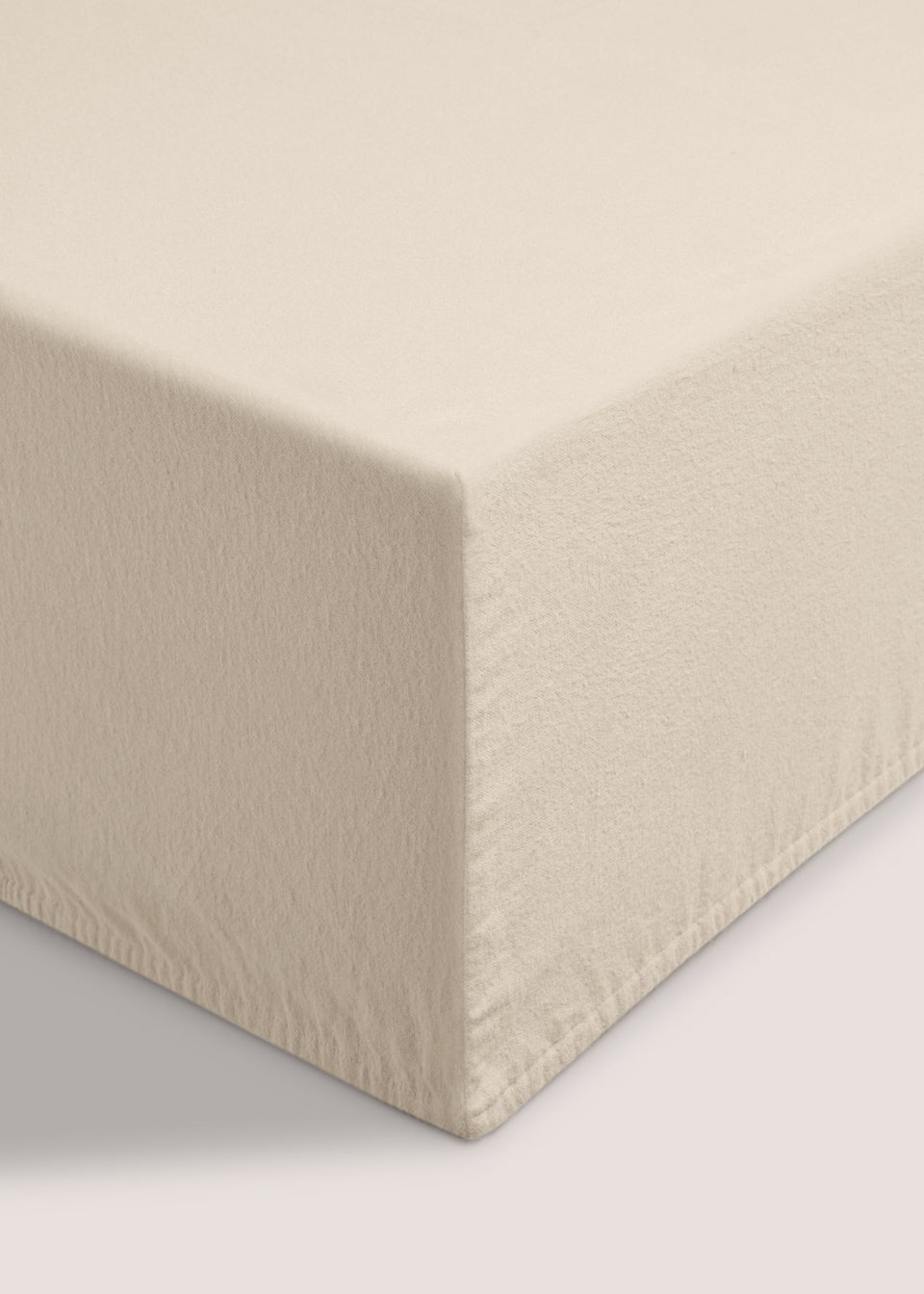 Cream Deep Fit Cotton Bed Sheet (180 Thread Count)