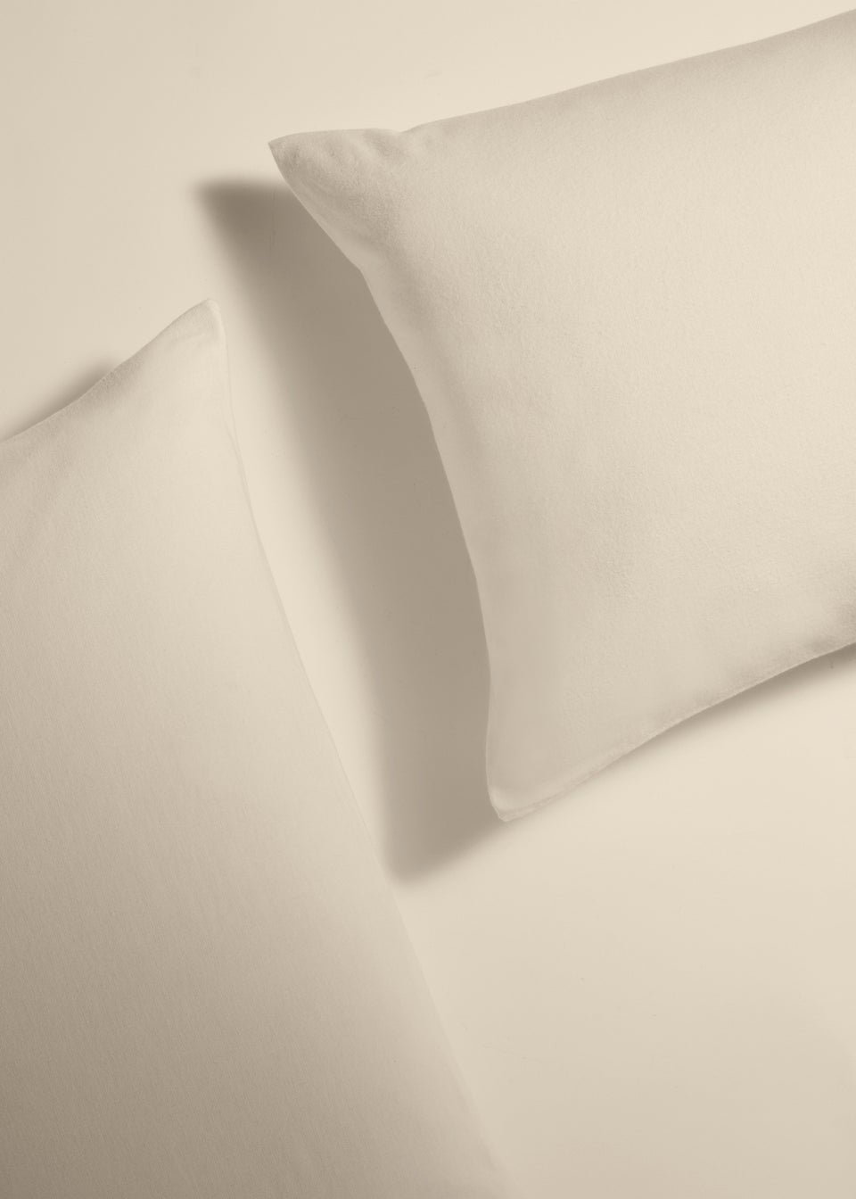 100% Cotton Cream Housewife Pillowcase Pair