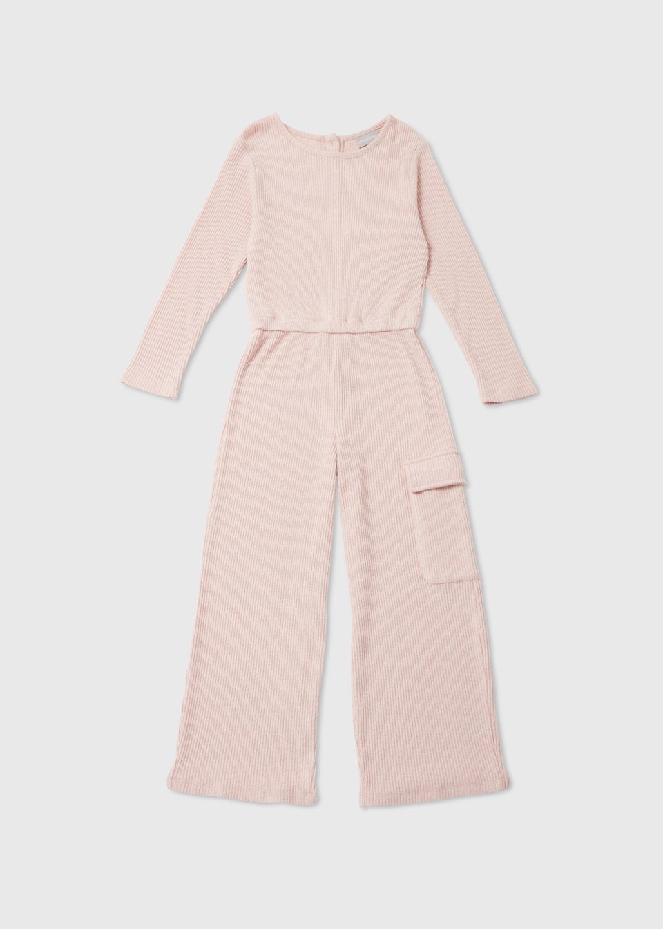 Pink ribbed jumpsuit clearance