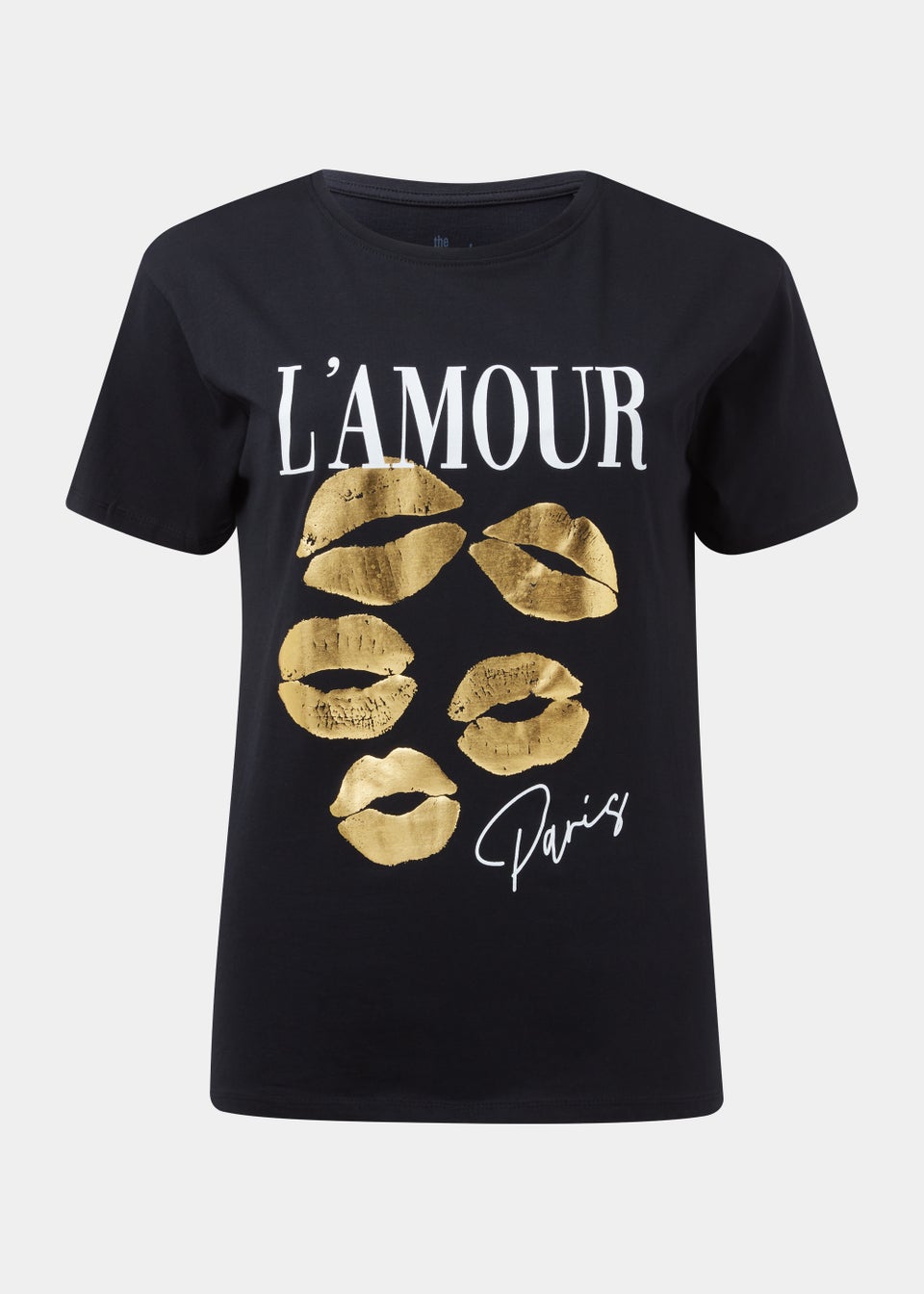 Black Lips L'Amour Paris T-Shirt - Matalan