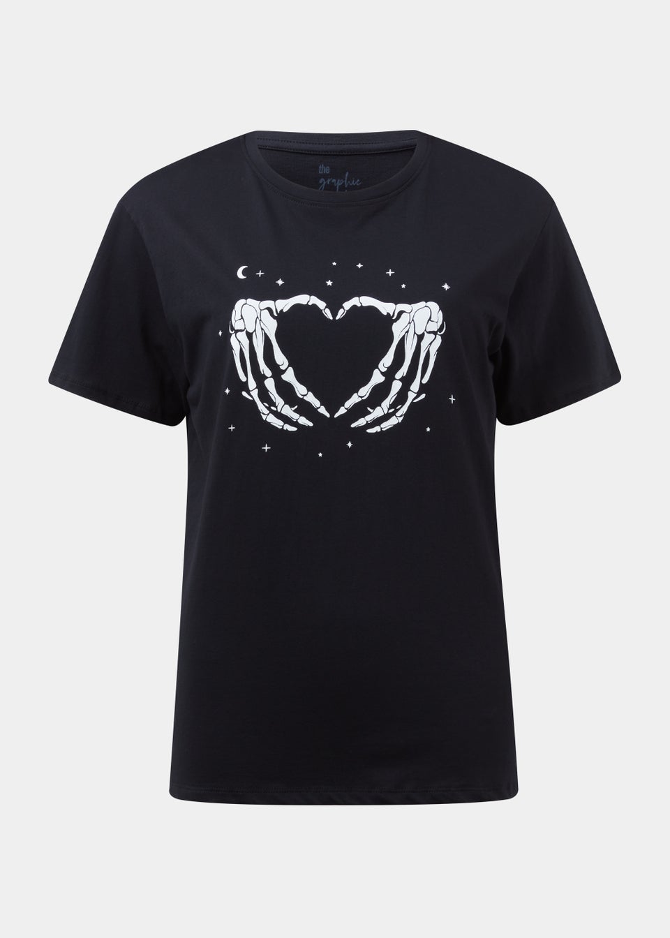 Black Halloween Heart Hands T-Shirt
