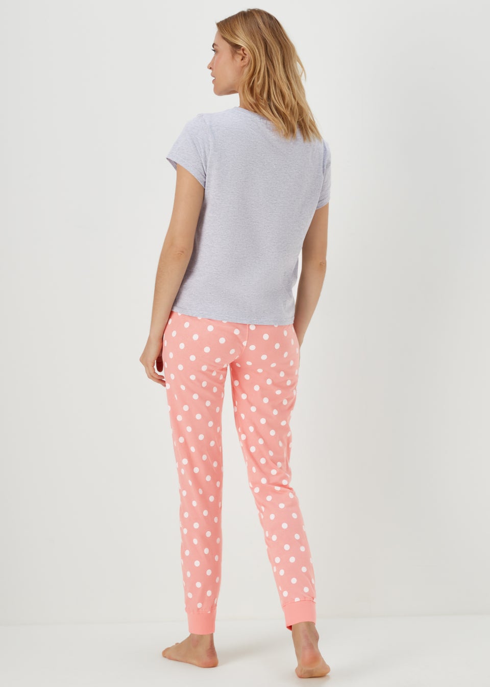 Grey Marl Marie Print Pyjama Set