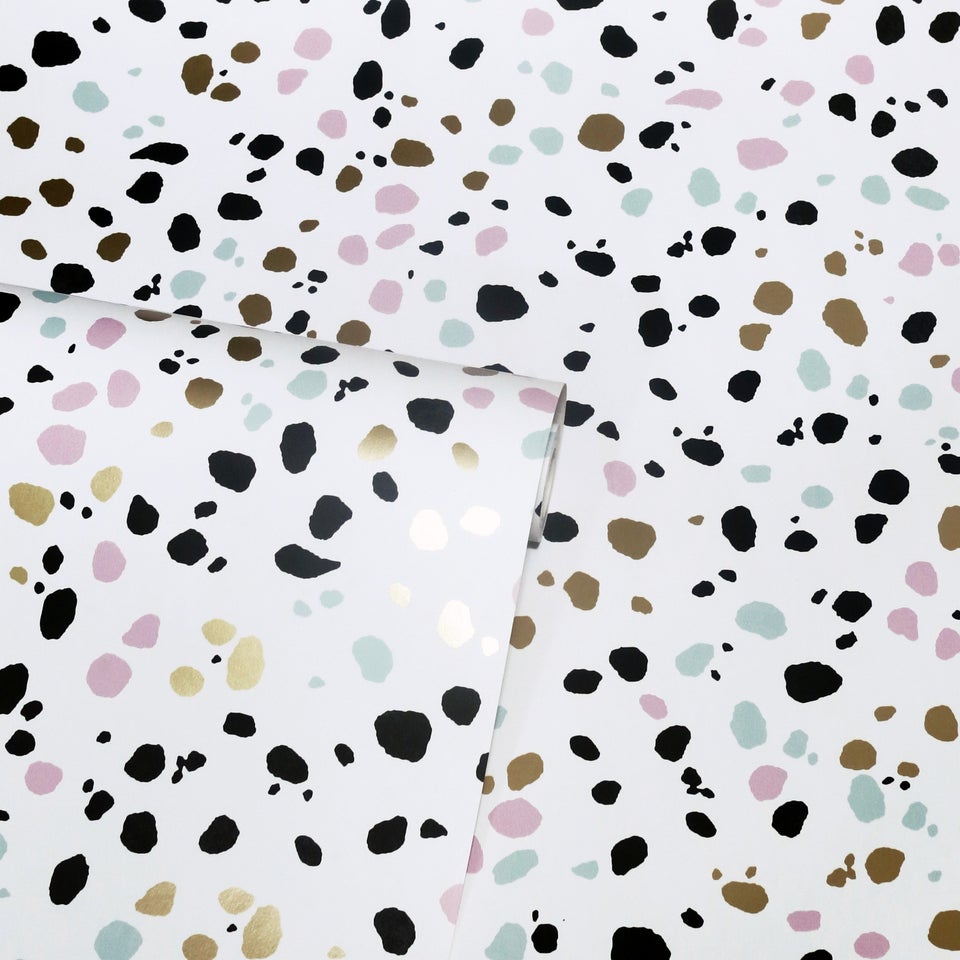 Arthouse Dalmatian Print Pastel Wallpaper (10.05m x 53cm)