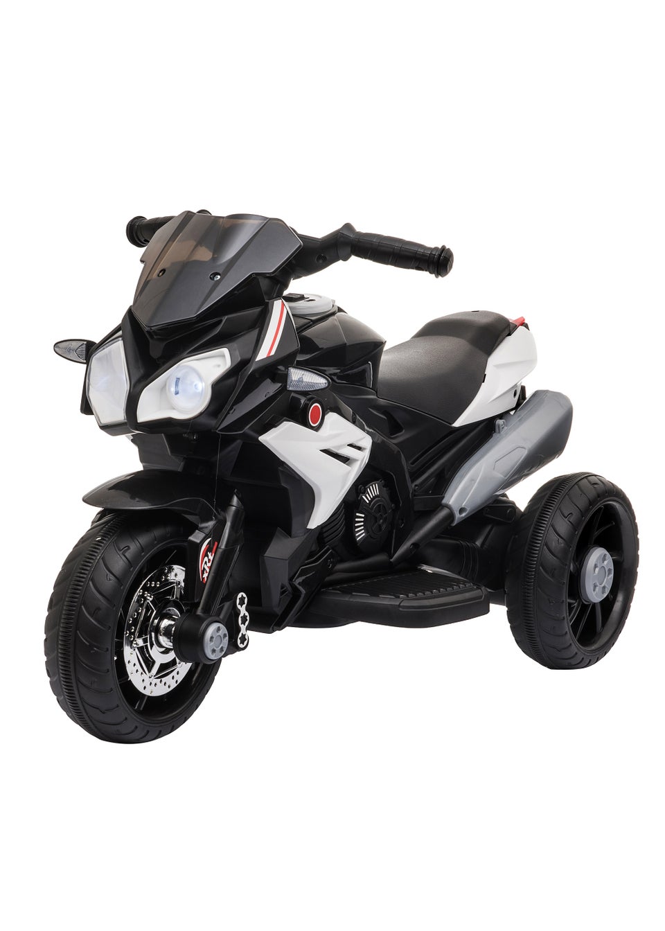 HOMCOM Kids Electric Motorcycle Ride-On Toy 6V Battery with Music, Horn and Lights (Black)