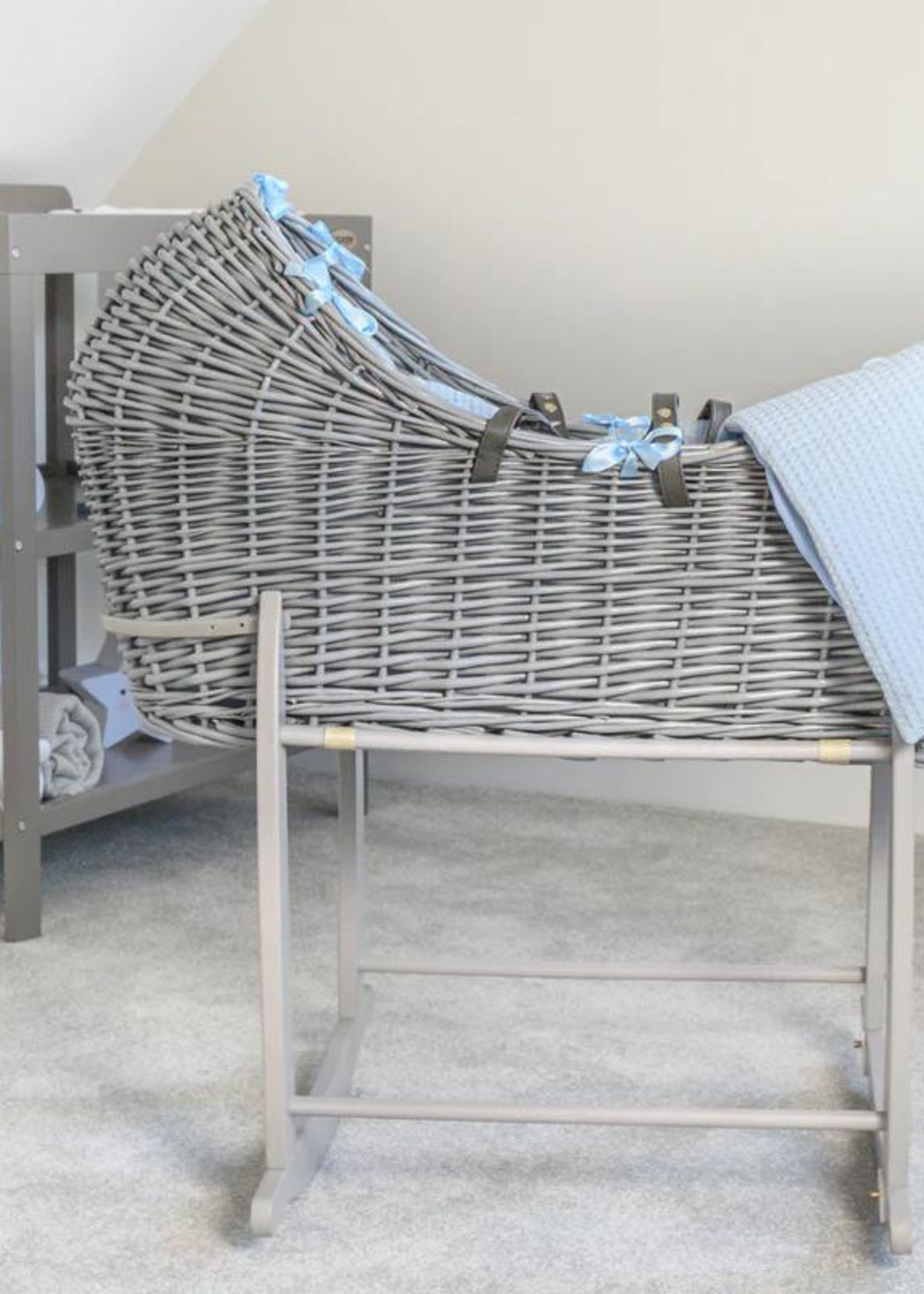 Clair de Lune Blue Waffle Grey Wicker Noah Pod ®