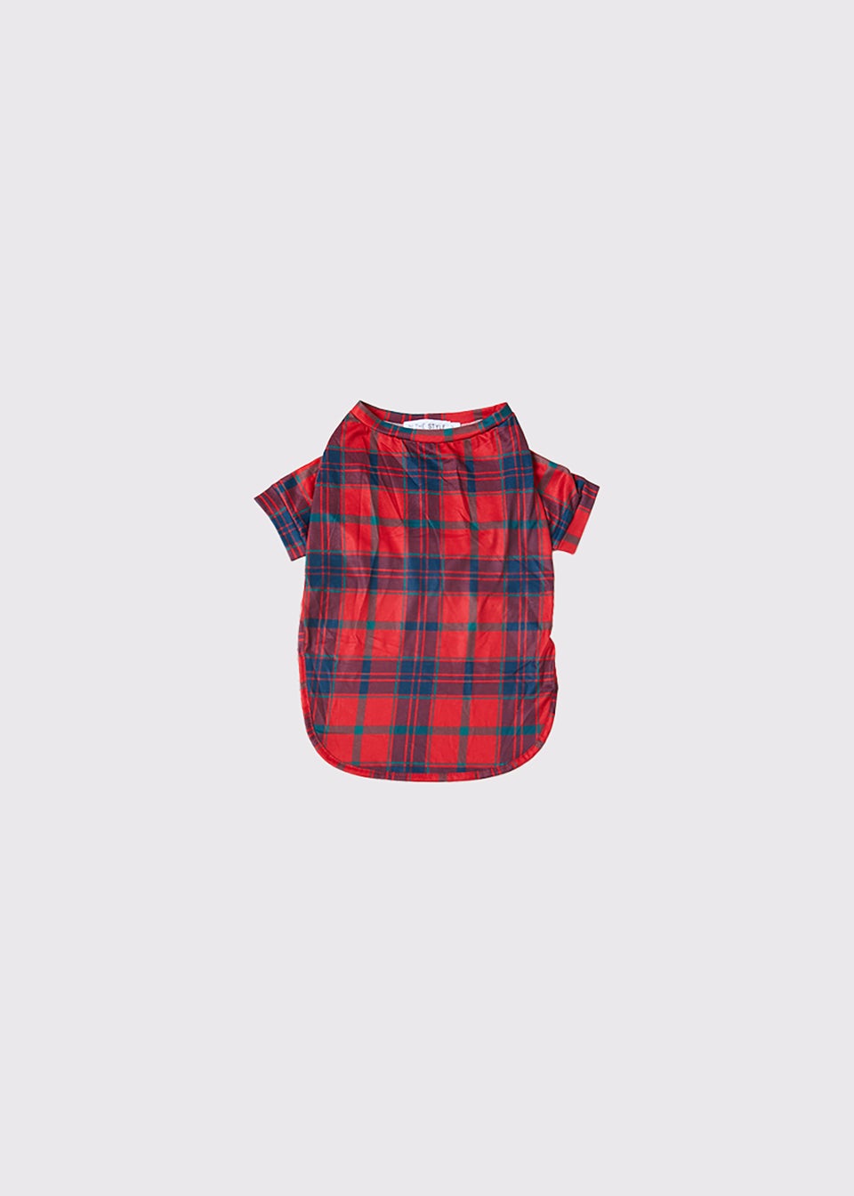 In the Style Jac Jossa Red Merry Tartan Jersey Dog Coat