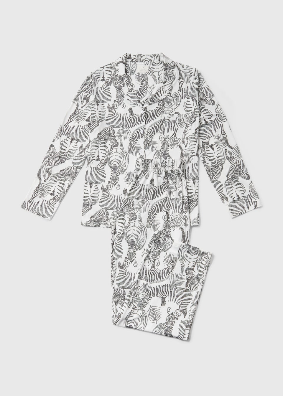 Cream Zebra Print Pyjama Set