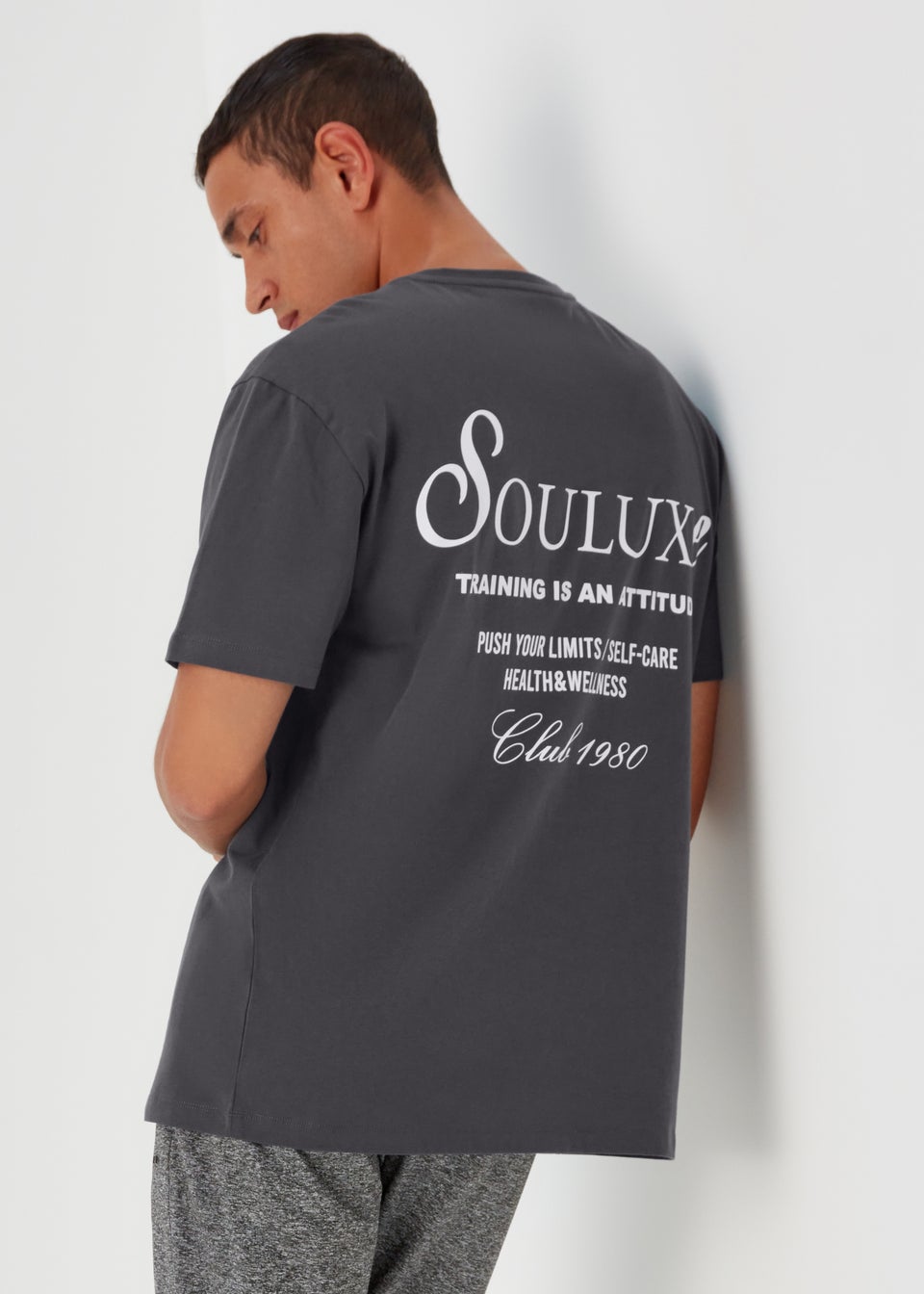 Souluxe Charcoal Print Sport T-Shirt