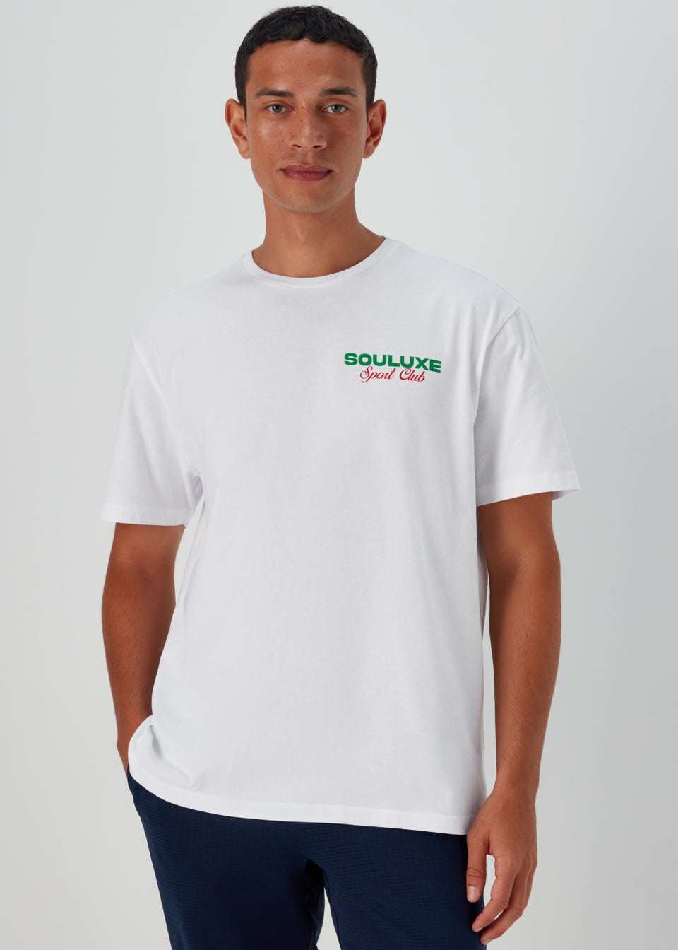 Souluxe White Print Sports T-Shirt