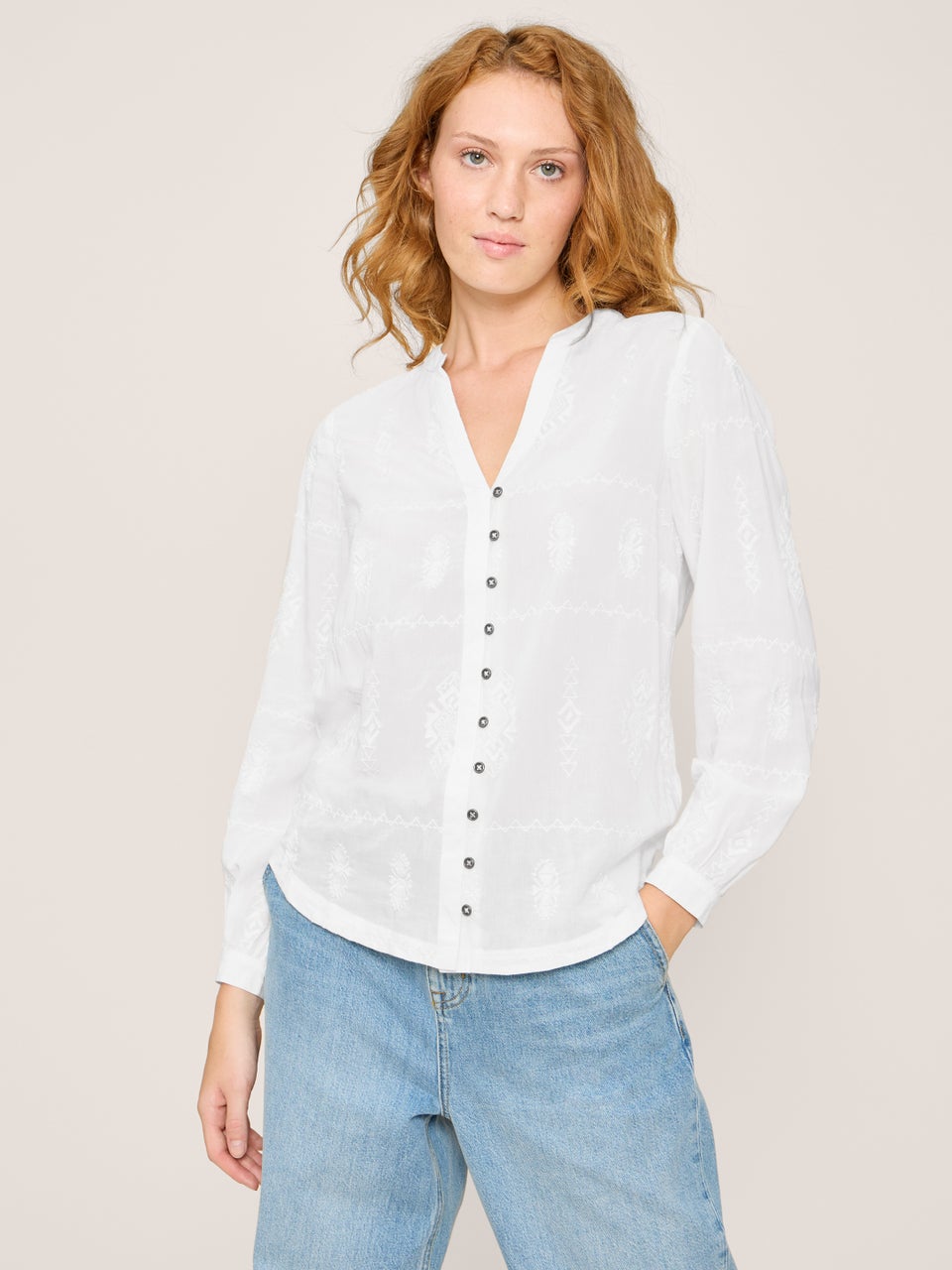 Kate Bestickte Bluse