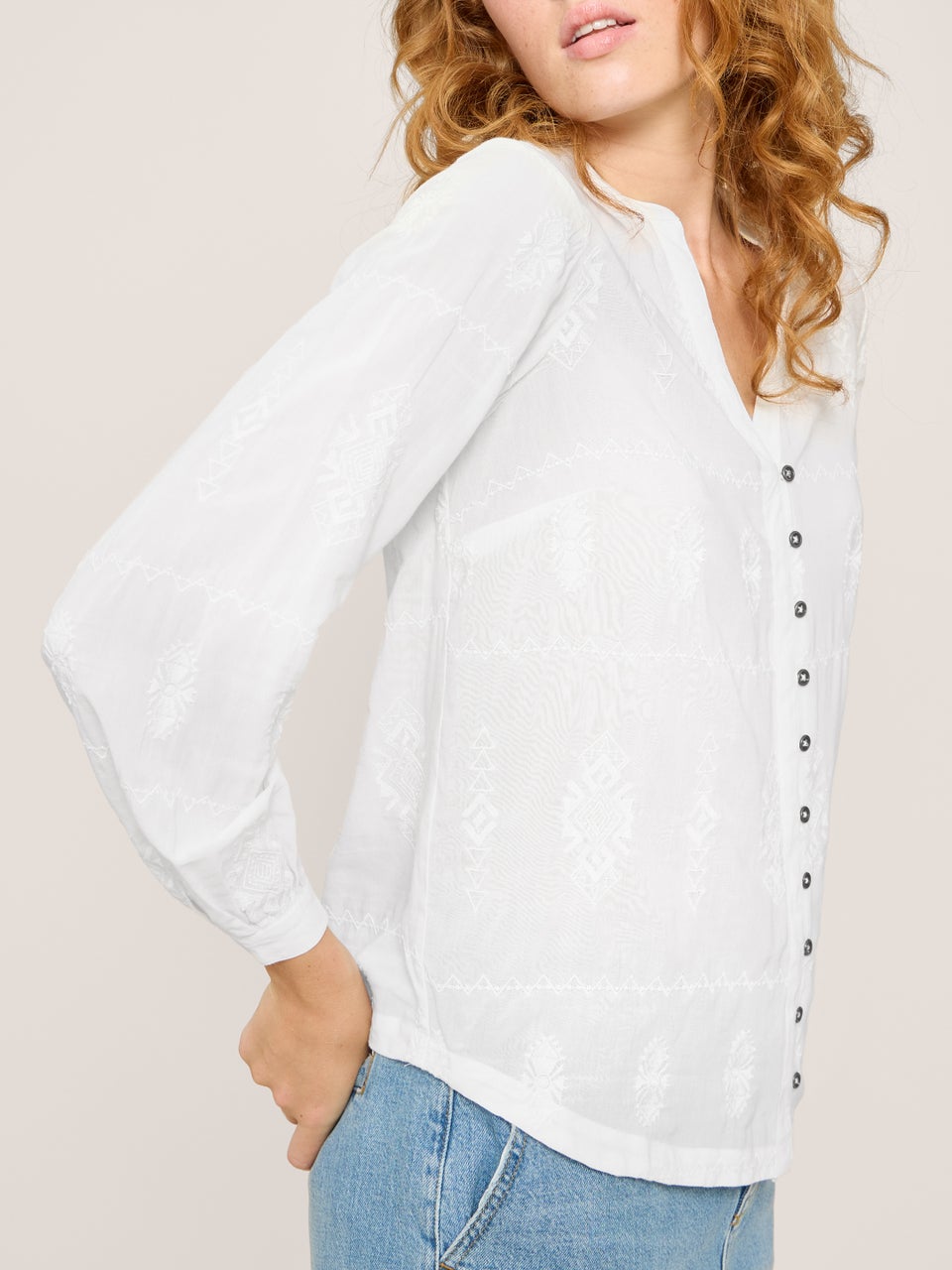 Kate Bestickte Bluse