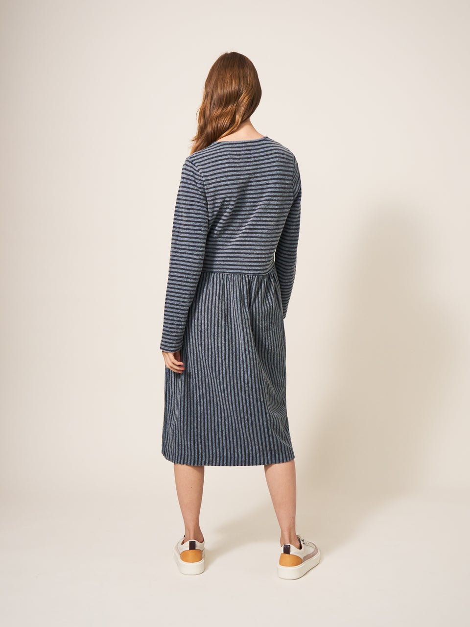 Marsia Gestreiftes Jerseykleid
