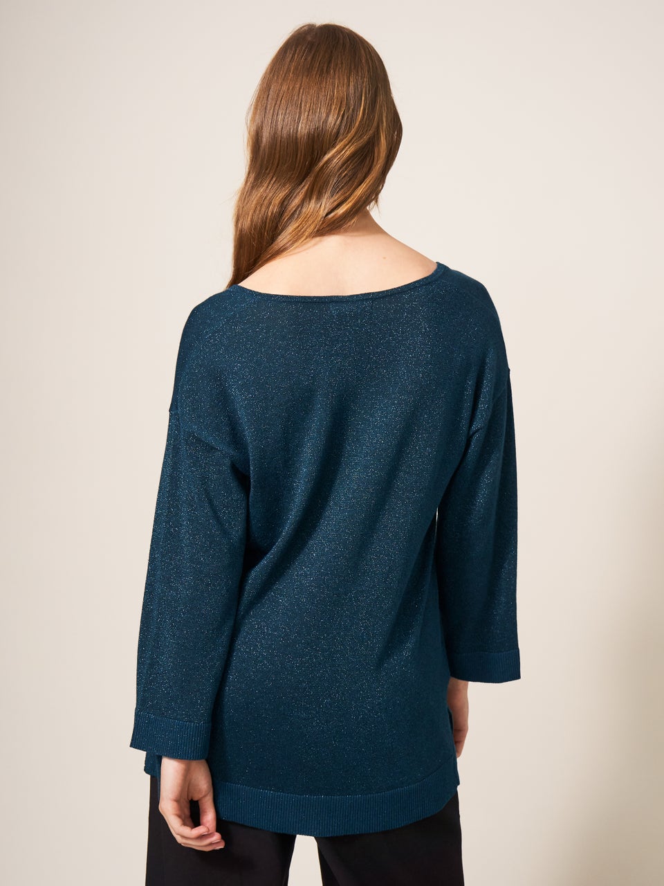 Night Sky Pullover mit V-Ausschnitt