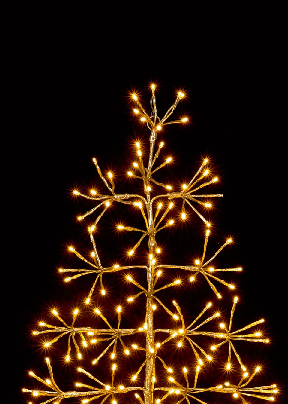 Premier Decorations 90cm Gold Twinkling Starburst Tree LED Light