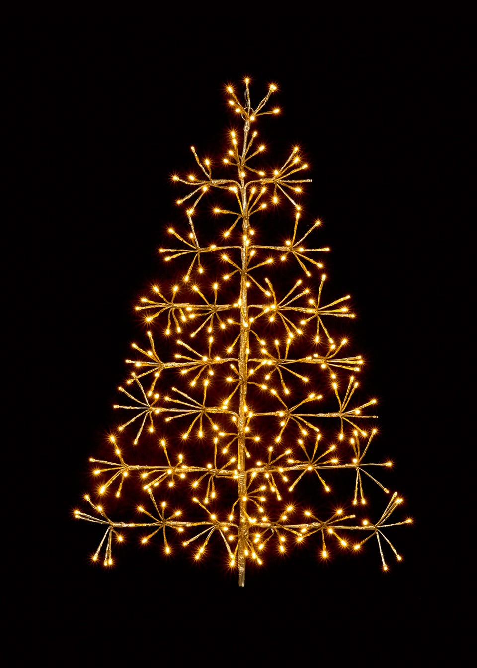 Premier Decorations 90cm Gold Twinkling Starburst Tree LED Light