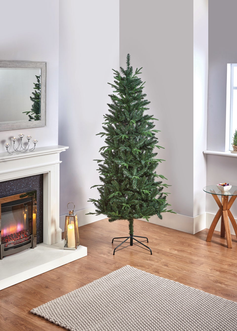 Premier Decorations Slim Aspen Fir Christmas Tree 5ft