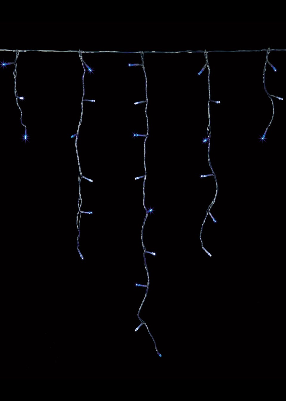 Premier Decorations 960 Blue and White LED Snowing Iciclebrights