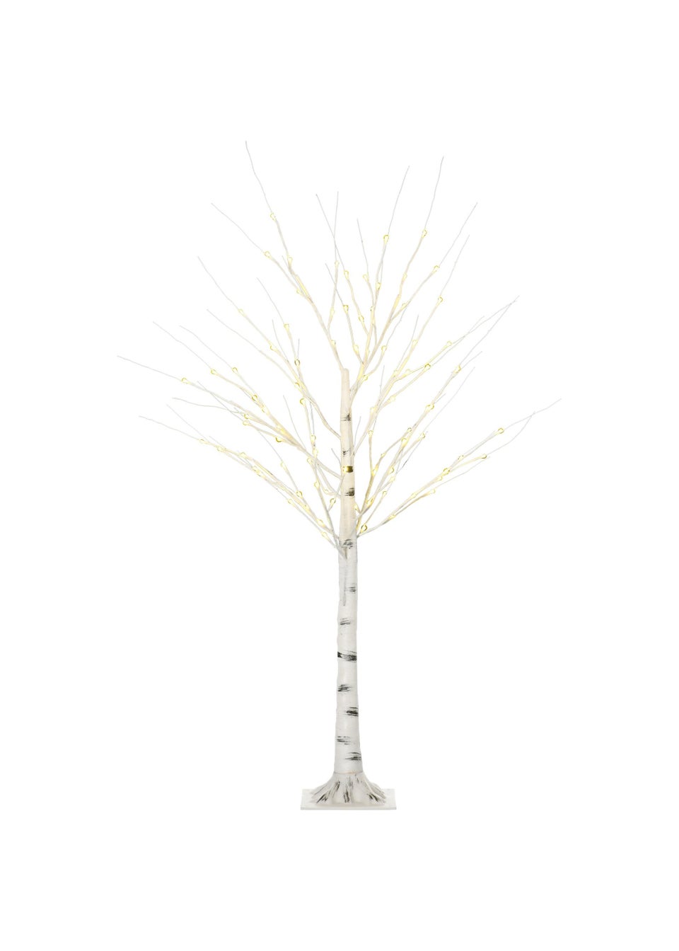 5ft Artificial White Birch Tree Light with Warm White PreLit
