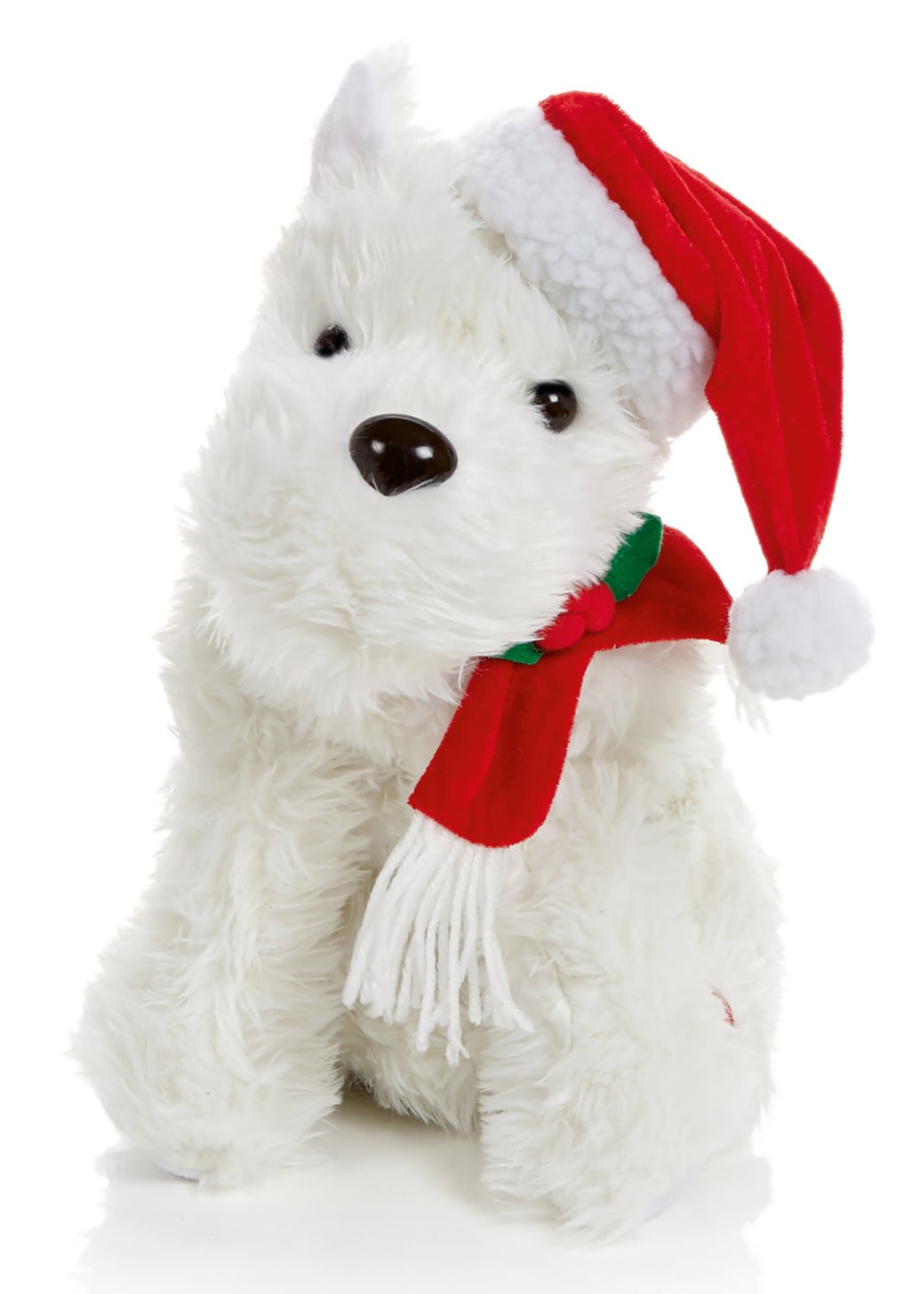 Premier Decorations Animated Singing White Terrier