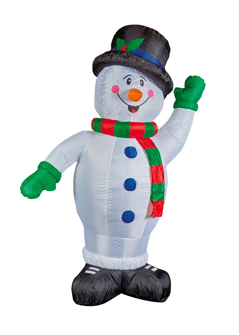 Premier Decorations 1.8m Lit Inflatable Waving Snowman