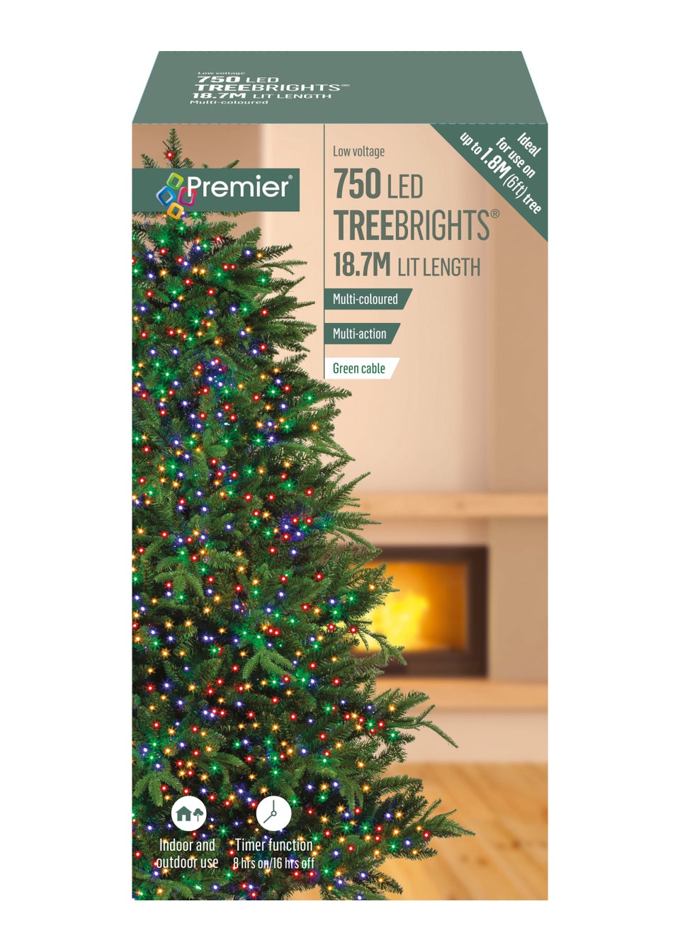 Premier Decorations 750 Multi-coloured LED Treebrights