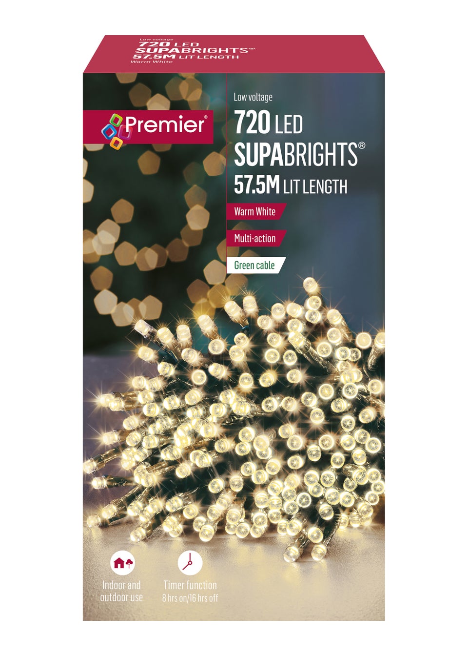 Premier Decorations 720 Warm White LED Supabrights