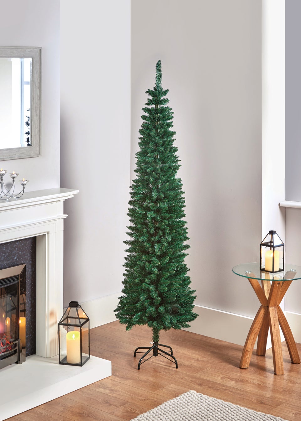 Premier Decorations Green Pencil Pine Christmas Tree 6.5ft