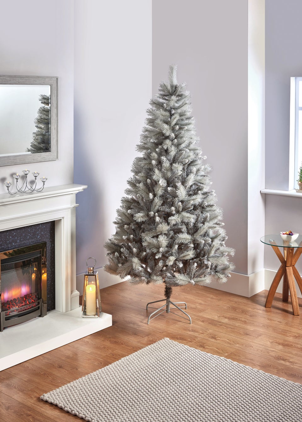 Premier Decorations Grey Silver Tipped Fir Christmas Tree (6Ft)