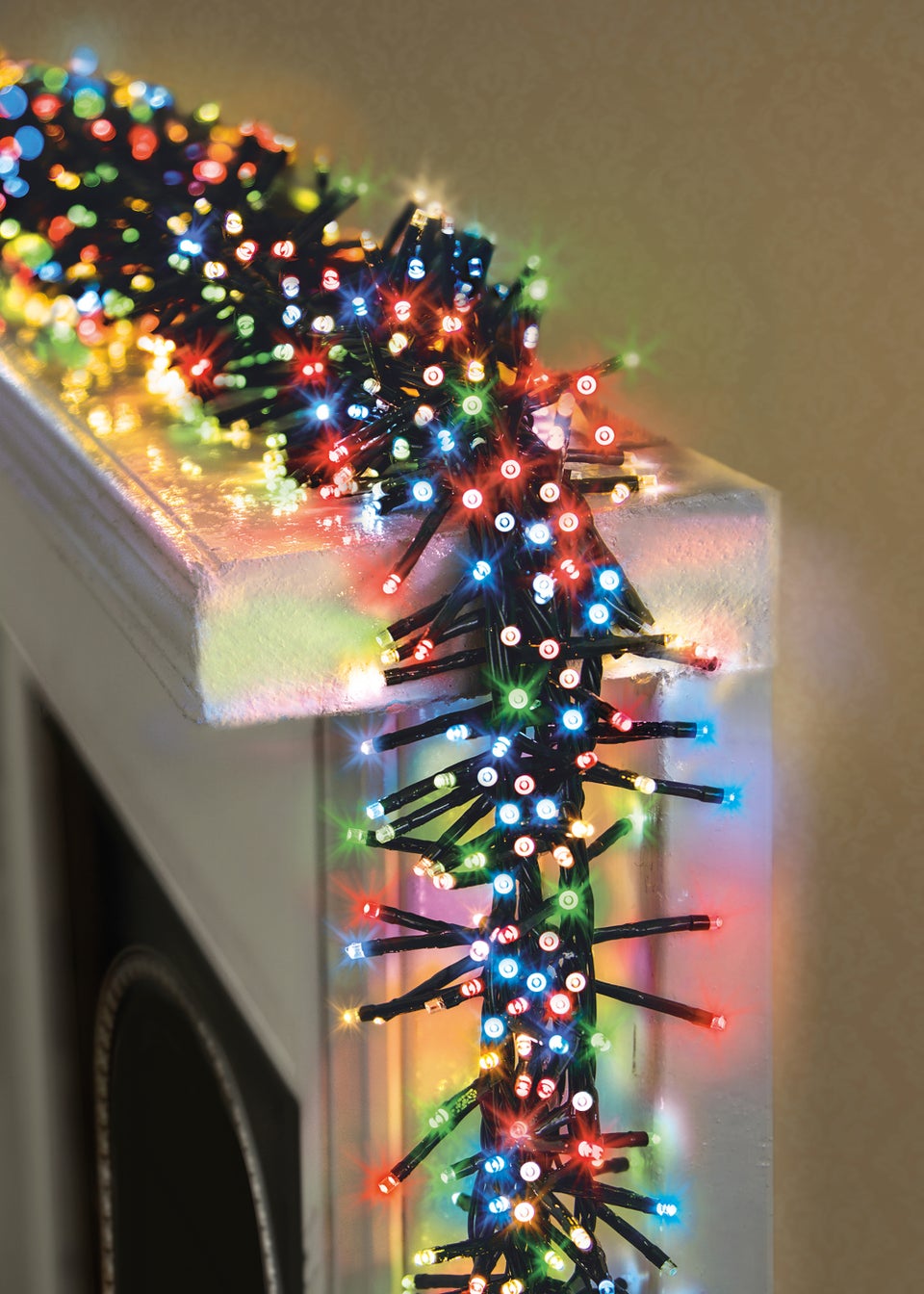 Premier Decorations 480 Multi-coloured LED Cluster Brights