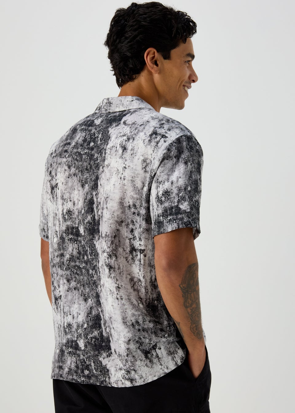 Charcoal Concrete Print Shirt